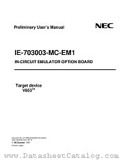 IE-703003-MC-EM1 datasheet pdf NEC