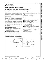LM258H datasheet pdf National Semiconductor