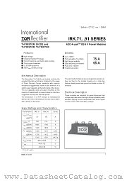 IRKT71 datasheet pdf International Rectifier