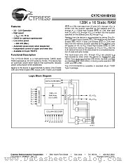 CY7C1011BV33-12ZC datasheet pdf Cypress