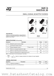 BAR18 datasheet pdf ST Microelectronics