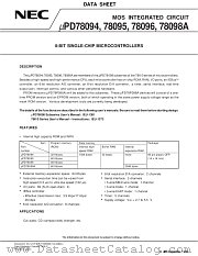 UPD78094 datasheet pdf NEC