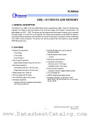 W39F010 datasheet pdf Winbond Electronics