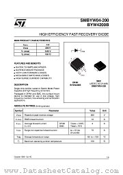 SMBYW04 datasheet pdf ST Microelectronics
