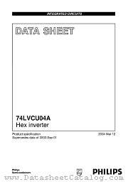 74LVCU04ABQ datasheet pdf Philips