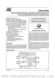 TDA7575PD datasheet pdf ST Microelectronics