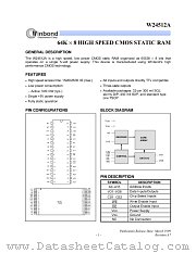 W24512AJ datasheet pdf Winbond Electronics