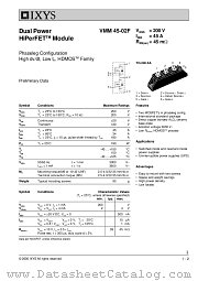 VMM45-02F datasheet pdf IXYS