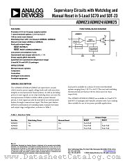 ADM824SYKS-REEL7 datasheet pdf Analog Devices