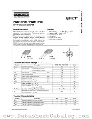 FQD11P06TM datasheet pdf Fairchild Semiconductor