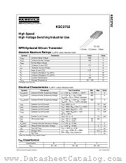 KSC2752OSTU datasheet pdf Fairchild Semiconductor