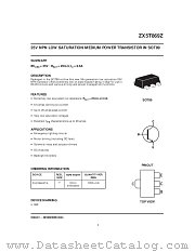 ZX5T869Z datasheet pdf Zetex Semiconductors