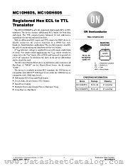 MC10H605 datasheet pdf ON Semiconductor