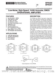 OPA300AIDR datasheet pdf Texas Instruments