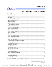 W986416DH-6I datasheet pdf Winbond Electronics