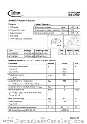 SPB18P06P datasheet pdf Infineon