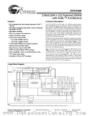 CY7C1334F-133AC datasheet pdf Cypress