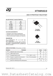 STTH8R03 datasheet pdf ST Microelectronics