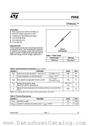 P6KE18CARL datasheet pdf ST Microelectronics