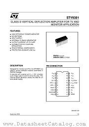 STV9381 datasheet pdf ST Microelectronics