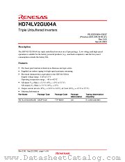 HD74LV2GU04A datasheet pdf Renesas