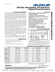 MAX5419 datasheet pdf MAXIM - Dallas Semiconductor