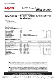 MCH3446 datasheet pdf SANYO