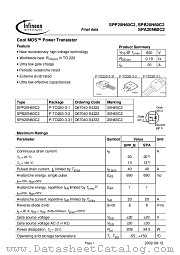 SPP20N60C2 datasheet pdf Infineon