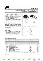 STD4NS25T4 datasheet pdf ST Microelectronics