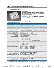 OC-160 datasheet pdf Vectron