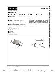 FDW2601NZ datasheet pdf Fairchild Semiconductor