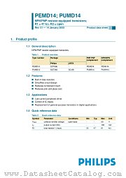 PEMD14 datasheet pdf Philips