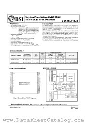 BS616LV1623 datasheet pdf Brilliance Semiconductor