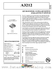 A3212EUA-T datasheet pdf Allegro MicroSystems
