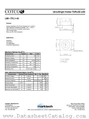 LM1-TYL1-01 datasheet pdf Marktech Optoelectronics