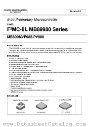 MB89P985 datasheet pdf Fujitsu Microelectronics