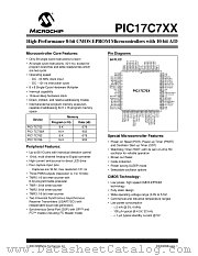 PIC17C752-16I/L datasheet pdf Microchip