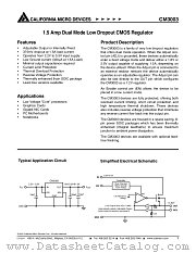 CM3003-18SA datasheet pdf California Micro Devices Corp