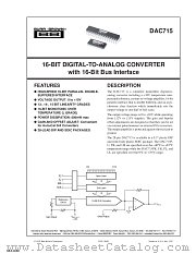 DAC715PL datasheet pdf Texas Instruments