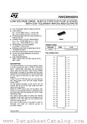 74VCXH16374 datasheet pdf ST Microelectronics