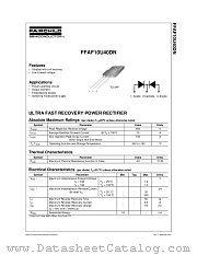 FFAF10U40DNTU datasheet pdf Fairchild Semiconductor