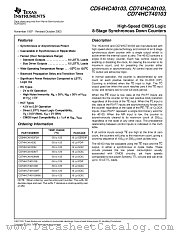 CD74HCT40103MT datasheet pdf Texas Instruments