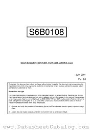 S6B0108A datasheet pdf Samsung Electronic