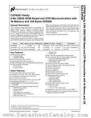 COP8SEC528N8XXX datasheet pdf National Semiconductor