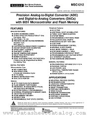 MSC1212Y5PAGR datasheet pdf Texas Instruments