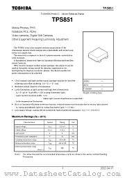 TPS851 datasheet pdf TOSHIBA