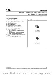 M25P64-VME6TG datasheet pdf ST Microelectronics