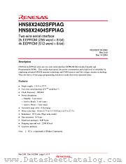 HN58X2404SFPIAGE datasheet pdf Renesas