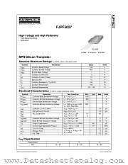 FJPF5027TU datasheet pdf Fairchild Semiconductor