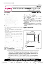 LC898023 datasheet pdf SANYO